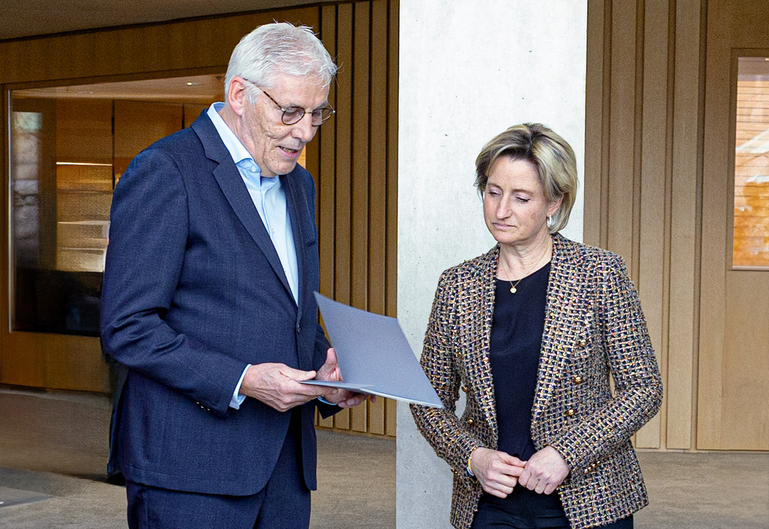 Wirtschaftsministerin Dr. Nicole Hoffmeister-Krauth (CDU); Landrat Landkreis Calw, Helmut Riegger, WFG-Aufsichtsratsvorsitzender.
(c)FOTO: Gerd Lache